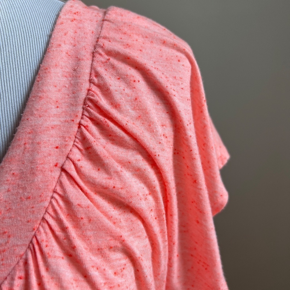 Brazilian Brand Agatha Orange Textured Fabric Relaxed Short Sleeves Dress M‎ - Picture 4 of 8